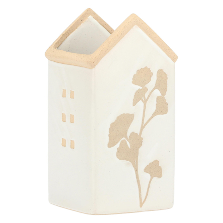 H234000002 Кашпо Rituali Domestici DICASA, керамічне, біле, 10,5 х 10,5 х 20,5 см - 1