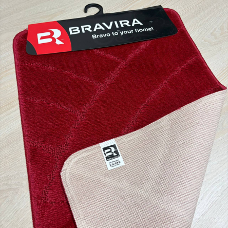 Килимок TM Bravira серія Classik (50х80см) Burgundy, поліпропілен (CLT201825-174) - 2