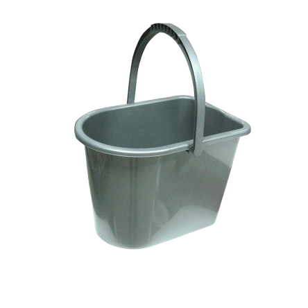 Відро пластикове YORK МОП 14л прямокутне металік (YR-1893-2) - 1