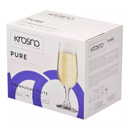 Набір келихів для шампанського BALANCE 180мл х 6шт (KROS-789095) - 3 Набір келихів для шампанського BALANCE 180мл х 6шт (KROS-789095) - 3