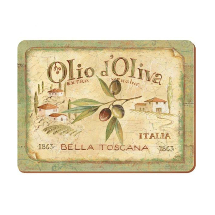 Набір коркових підставок під тарілки Creative Tops Olio d'Oliva, 40 x 29 см, 4 шт. - 1