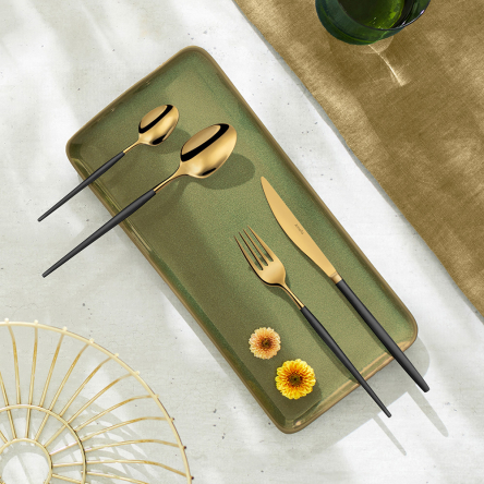 Набір столових приборів Amefa SOPRANO BLACK/GOLD, 16 пр. - 3 Набір столових приборів Amefa SOPRANO BLACK/GOLD, 16 пр. - 3