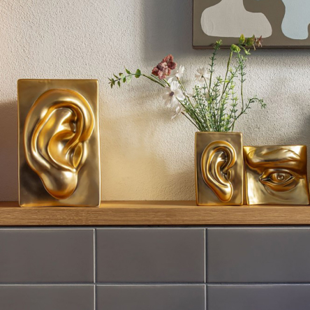 Ваза Rituali Domestici AUGUSTO MOUTH GOLD, керамика, 11 х 9 х 10 см - 5