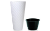 Горшок для цветов Prosperplast MATUBA высокий 30х55см с вкладышем белый (71369-449) - 1