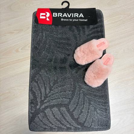 Килимок TM Bravira серія Classik (50х80см) Anthracite, поліпропілен (CLT202022-193) - 1