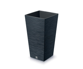 Горшок для цветов Prosperplast FURU 34.5х34.5х66см квадратный высокий с вкладышем антрацит (57796-433)