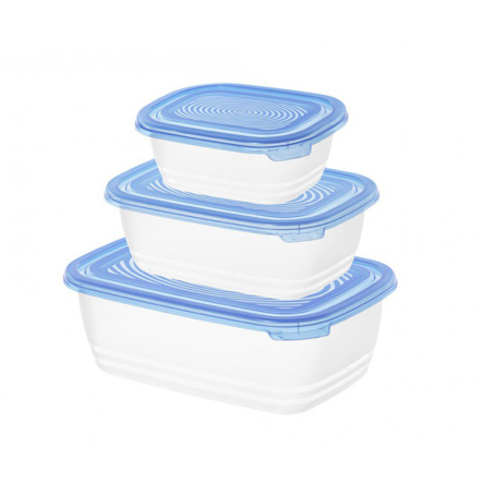 Комплект ємностей для морозилки Rotho SUNSHINE з блакитними кришками (0.5л+1л+1.9л) (RTH-66569) - 1