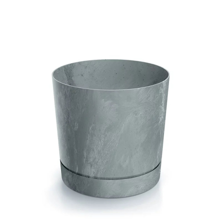 Горщик для квітів Prosperplast TUBO P BETON EFFECT 24х24х21см круглий з підставкою бетон (71006-422) - 1 Горщик для квітів Prosperplast TUBO P BETON EFFECT 24х24х21см круглий з підставкою бетон (71006-422) - 1