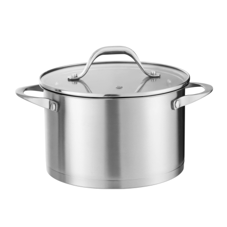 Каструля з кришкою BRAVIRA з нержавіючої сталі 18х11.5см, об'єм 2.9л (BR8101-18) - 1 Каструля з кришкою BRAVIRA з нержавіючої сталі 18х11.5см, об'єм 2.9л (BR8101-18) - 1