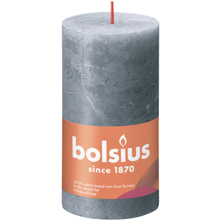 Свічка Рустик Bolsius SHIMMER стовпчик 13х6.8см оксидно-синя (BOL-647169.1) - 1