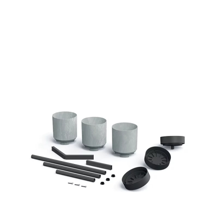 Підставка для квітів Prosperplast з 3-ма сірими горщиками, 54х49х80.5см (69478-422) - 2 Підставка для квітів Prosperplast з 3-ма сірими горщиками, 54х49х80.5см (69478-422) - 2