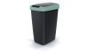 Смітник Compacta Q прямокутна 12л чорна з кришкою мокко (60789-5) - 1 Смітник Compacta Q прямокутна 12л чорна з кришкою мокко (60789-5) - 1