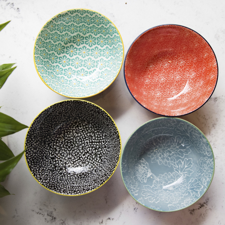 Миска Kitchen Craft BLACK FLORAL, кераміка, діам. 16 см, 500 мл - 3 Миска Kitchen Craft BLACK FLORAL, кераміка, діам. 16 см, 500 мл - 3