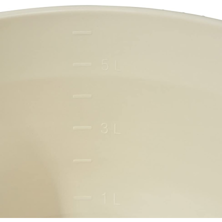 Миска пластикова Keeeper кругла з відливом кремова 6л (KEE-0554.3) - 3