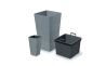 Горшок для цветов Prosperplast FURU 39.5х39.5х75.5см квадратный высокий с вкладышем серый (57840-422) - 3