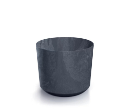 Горщик для квітів Prosperplast TUBO BETON EFFECT 14.8х14.8х13см круглий антрацит (68303-433)