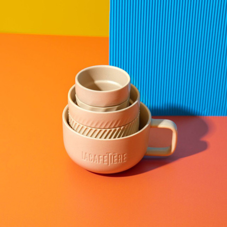 Набор чашек Kitchen Craft LA CAFETIERE Family Mug Almond, фарфор, бежевый, 3 пр. - 3