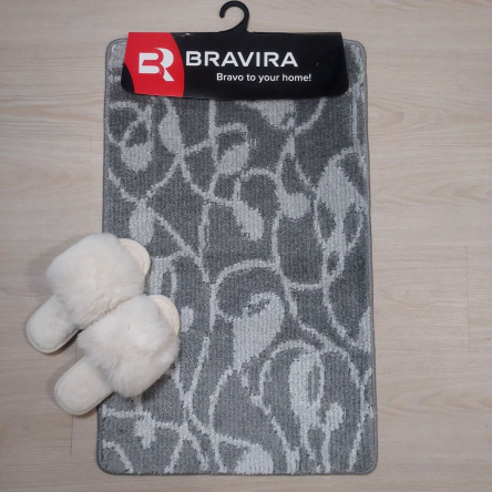 Коврик TM Bravira серия Classik (50х80см) серый Grey, полипропилен (CLC202010) - 1