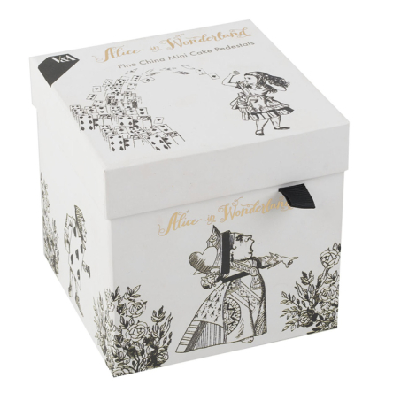 Набір міні-підставок для тістечок CreativeTops ALICE IN WONDERLAND, порцеляна, 2 шт., 10 х 10 х 5 см - 5