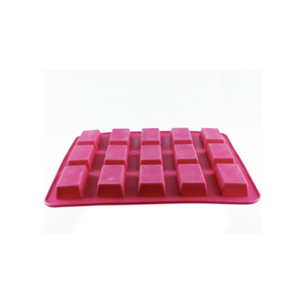 Форма силіконова MysSilicone для випікання Прямокутник 15шт малинова (MYS-611) - 3
