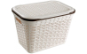 Кошик для зберігання UCS RATTAN прямокутний з кришкою 20л кремовий (UCS-73008) - 1