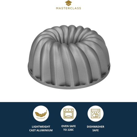 Декоративна форма для випікання Kitchen Craft MASTERCLASS SWIRL, алюміній, 23,6 х 23,6 х 10 см - 6