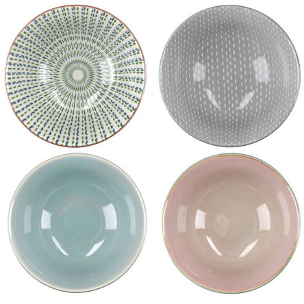 Набор мисок Kitchen Craft Boho Floral, керамика, диам. 15,5 см, 4 шт. - 5