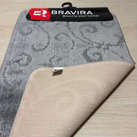Коврик TM Bravira серия Classik (50х80см) серый Grey, полипропилен (CLT14-172) - 2 Коврик TM Bravira серия Classik (50х80см) серый Grey, полипропилен (CLT14-172) - 2