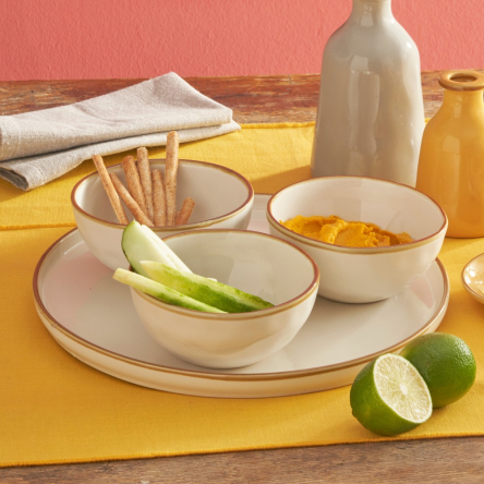 Мисочка Rose&amp;Tulipani Milano CONCERTO AVORIO, керамограніт, кремовий, діам. 7 см - 3