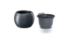 Горщик для квітів MAZE 39.6х26см круглий із вкладишем антрацит (89007-433) - 1