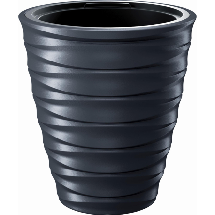 Горшок для цветов Prosperplast FREZE с вкладышем 30х32см антрацит (61383-433) - 2