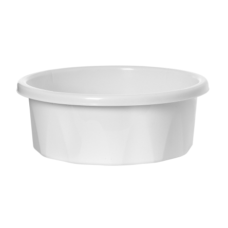 Миска пластиковая Plast Team Диамант круглая 8л белая (TEA-1004) - 1