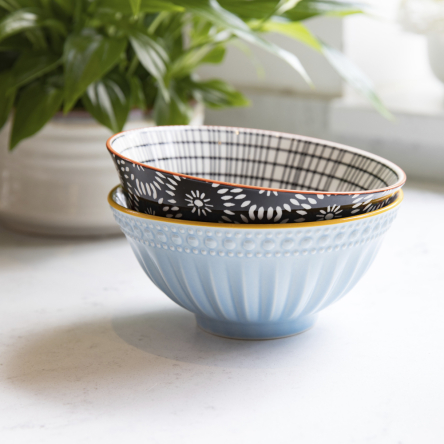 Миска Kitchen Craft BLACK TILE, кераміка, діам. 16 см, 500 мл - 2