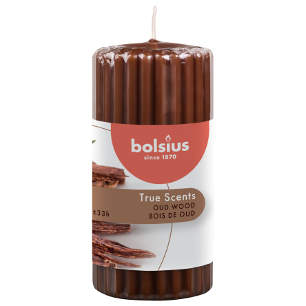 Свічка ароматична Bolsius True Scents Drzewo agarowe стовпчик ребриста 12х5.8см (BOL-266770) - 1
