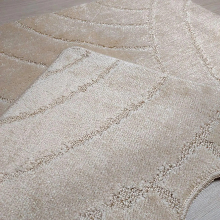 Набір килимків TM Bravira серія Classik (55х90, 45х55см)бежевий Beige, поліпропілен (CLT201825-153) - 3
