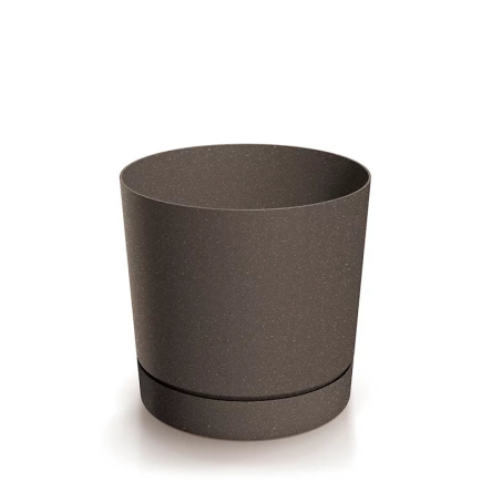 Горщик для квітів Prosperplast TUBO P ECO WOOD 10.8х10.8х9.5см круглий з підставкою кавовий (67931-4625) - 1