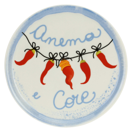 Блюдо для піци кругле Rose&amp;Tulipani Milano AUMM ANEMA E CORE, порцеляна, діам. 31 см - 1