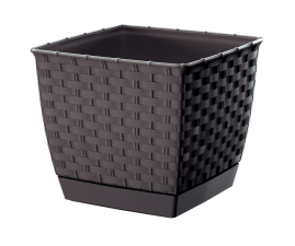 Горщик для квітів Prosperplast RATOLLA квадратний 16.5х16.5х14см коричневий (70769-440)