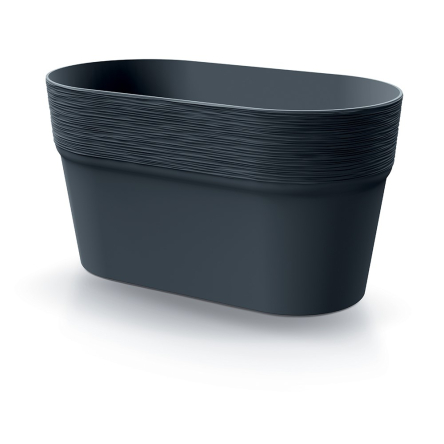 Горщик для квітів Prosperplast FURU 27.7х14.7х14.8см овальний антрацит(73768-433) - 1