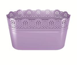 Горшок для цветов Prosperplast LACE 28.5х13.5х15.5см лаванда (78979-2635)