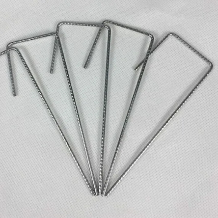 Шпильки для агроволокнини Г-подібні, 50шт. Чорний (Agro-E0052) - 2