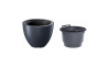 Горщик для квітів Prosperplast HEOS із вкладишем 39х30см антрацит (89311-433) - 1