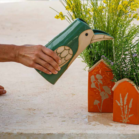 Кашпо Rituali Domestici DICASA, кераміка, зелене, 10,5 х 9 х 16 см - 3