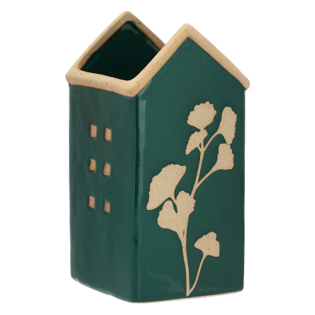 H234000001 Кашпо Rituali Domestici DICASA, керамическое, зеленое, 10,5 х 10,5 х 20,5 см - 1