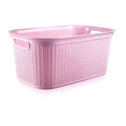Basket-UCS-KNIT-rectangular-38l-purple-pink-UCS-180006-1 - 1