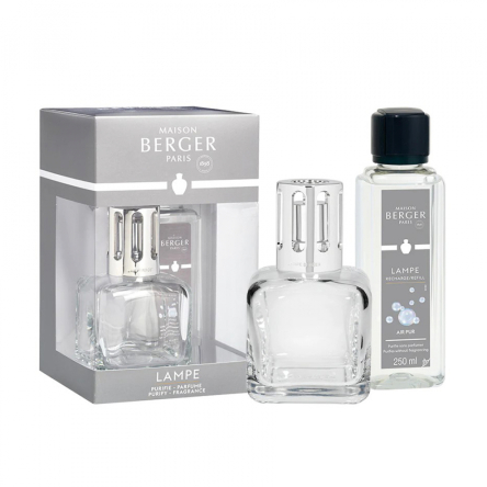 4710 Аромалампа Maison Berger Paris ICE CUBE CLEAR, 250 мл + Наповнювач з ароматом AIR PUR, 250 мл - 1