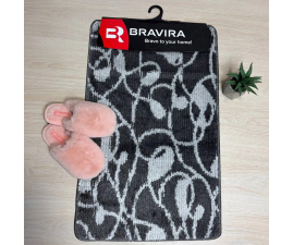 Килимок TM Bravira серія Classik (50х80см) Anthracite, поліпропілен (CLC202010)