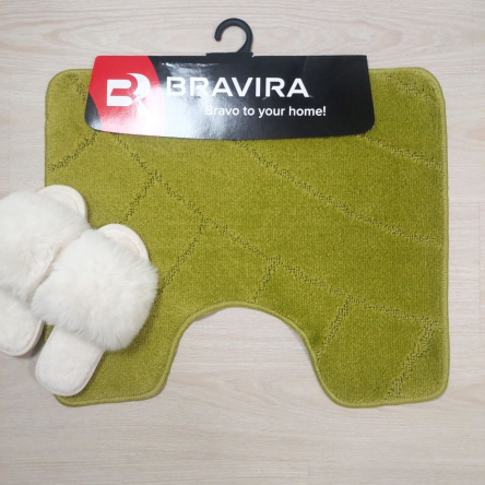 Килимок під унітаз TM Bravira серія Classik (50х60см) зелений-Green, поліпропілен (CLT201825-157) - 1 Килимок під унітаз TM Bravira серія Classik (50х60см) зелений-Green, поліпропілен (CLT201825-157) - 1