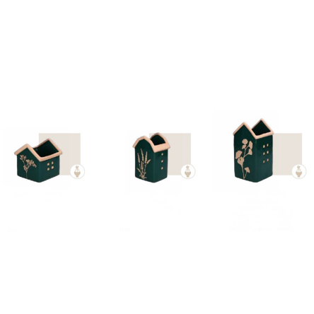 H234000001 Кашпо Rituali Domestici DICASA, керамическое, зеленое, 10,5 х 10,5 х 20,5 см - 2