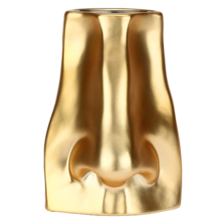 Ваза Rituali Domestici AUGUSTO NOSE GOLD, кераміка, 9,5 х 8 х 13 см - 1